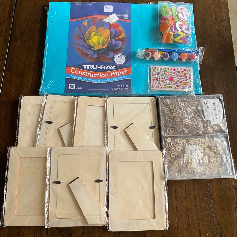 NEW Crafting / Art Bundle - Paint, Paintable Frames, Wooden Letters, Paper